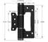 Петля карточная с доводчиком Doorlock H60/HYD/AL Black черная, без врезки, комплект из 2 шт., 2 скорости закрывания, ФОП фиксация в открытом пол 74091 2