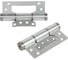 Петля карточная с доводчиком Doorlock H60/HYD/AL Silver серебристая, без врезки, комплект из 2 шт., 2 скорости закрывания, ФОП фиксация в открыт 74090 1