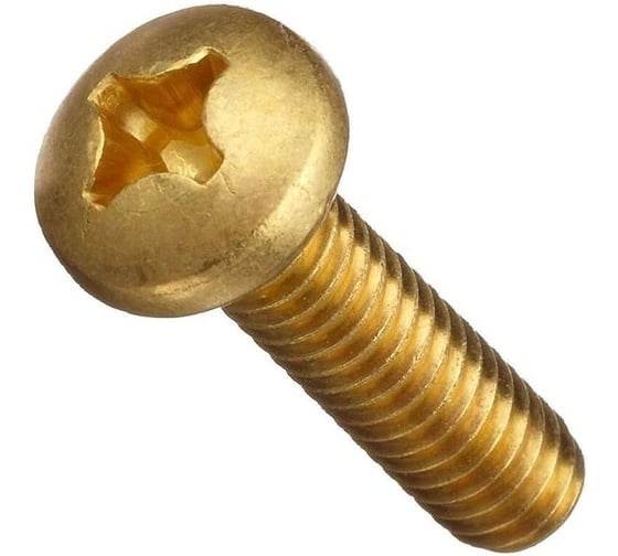 Винт ЦКИ Глобал DIN 7985 M4x16, латунный, PH 2, 50 шт 99143589