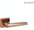 Ручка дверная на квадратной розетке HAUSKRAFTER 1953, золото O-1953-Rose-Gold 1