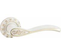 Ручка дверная ЦАМ белый/золото Вантаж V85WG