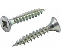 Универсальный саморез КВАДРА 4x40 белый, потайная голова, цинк, уп. 15 шт. 403040158120