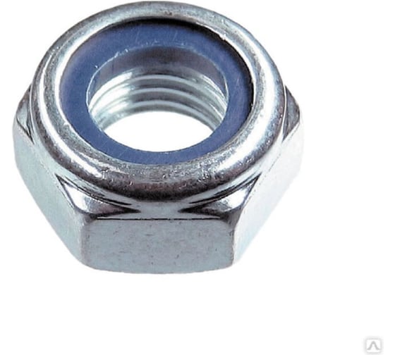 Гайка STARFIX М4 со стопорным кольцом, цинк, DIN 985 (1000 шт в карт. уп.) ЦЗ-0487399392