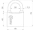 Замок навесной Punto PK-0150 3 key англ.ключ. 59109 2