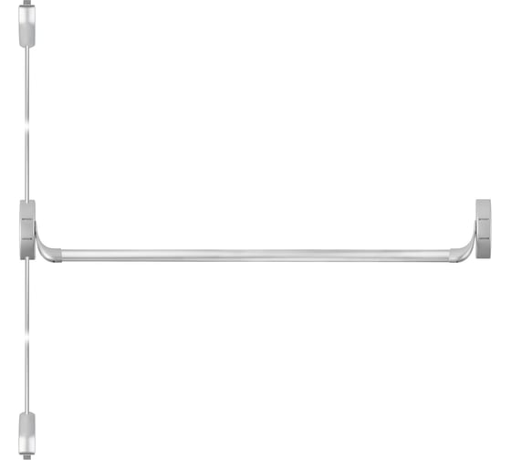 Ручка-штанга нажимная Fuaro AP.1900C push-bar с тягами для двухстворчатых проф. дверей SL серебро 63989