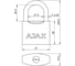 Замок навесной Ajax PD-0550L 3 key 58349 2