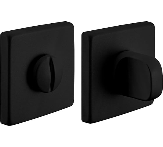 Завертка сантехническая MORELLI LUX-WC-S5 NERO-ST квадратная, цвет - черный soft-touch 9019796