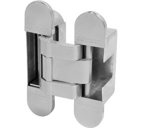 Петля скрытая Cemom Moatti ESTETIC A602 3D 8060 матовый хром, для компланарных дверей, регулируемая, вес полотна 60кг, 29x120мм 51533
