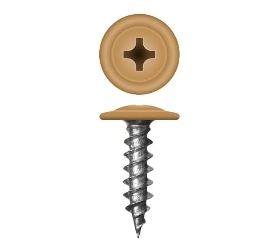 Саморез ARNO INDUSTRIES 4,2х19 мм с прессшайбой острый 200 шт. для крепления листового металла и профиля RAL1014 бежевый AB370420191B198 AB370420191B198-200