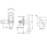 Замок мебельный замок.su ручка MS 3020-2 /цв. черный/ H=14 - 100 шт MS324-1.100 3