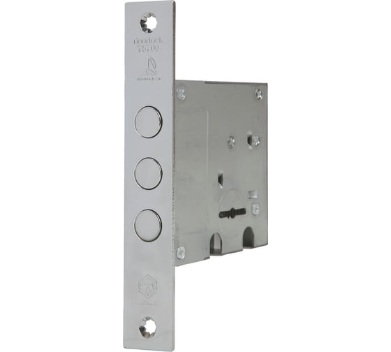Корпус сувальдного замка Doorlock DL8257K/Z/52мм, 5 ключей, хромированная фронтальная планка 26х155мм, диаметр ригелей 14мм 75700
