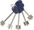Корпус сувальдного замка Doorlock DL8257K/Z/52мм, 5 ключей, хромированная фронтальная планка 26х155мм, диаметр ригелей 14мм 75700 3