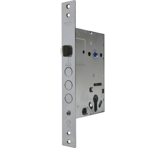 Корпус цилиндрового замка Doorlock DL932С/67/85мм, хромированная фронтальная планка 30х250мм, реверсивный, диаметр ригелей 16мм (3211) 75703