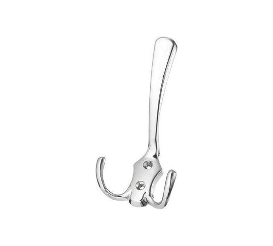 Крючок мебельный двухрожковый KERRON комплект из 5 шт. хром KR-0050 SET5(KR-0050)