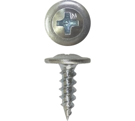 Саморез Daxmer ПШ 4,2x13 с прессшайбой острый белый цинк 1кг 00000413903