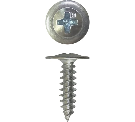 Саморез Daxmer ПШ 4,2x16 c прессшайбой острый белый цинк 1кг 00000413905 1