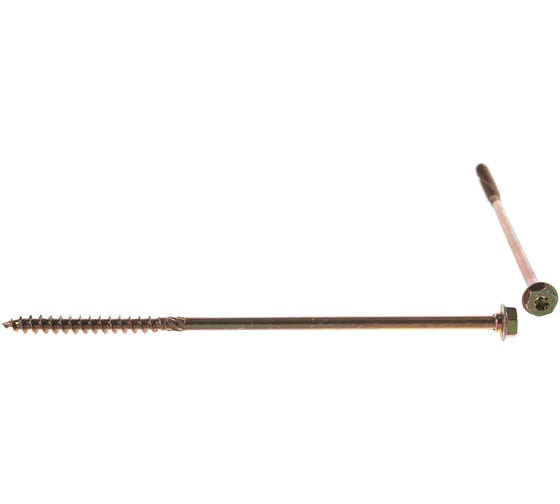 Саморезы по дереву КРЕП-КОМП желтые, шестигранные Torx 12х400 мм  (20 шт) сдш12400к