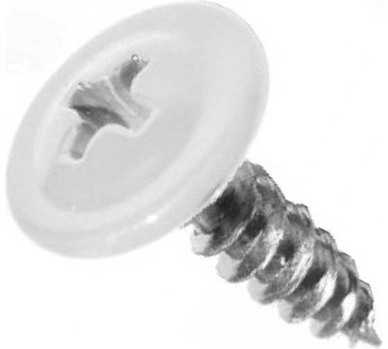 Саморез Daxmer ПШ 4,2x16 усиленный с прессшайбой острый премиум RAL 9003 1000 шт. 00000344927 1