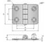 Петля накладная KIPP нержавеющая сталь Арт. (упаковка 8 штук) A40201.0283.8 5