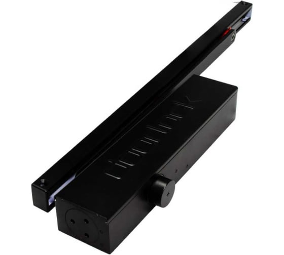Доводчик Doorlock DL300S/N BC DA HO EN3-5 со скользящей тягой черный, с регулируемыми функциями тормоза открывания и задержки закрывания 77321
