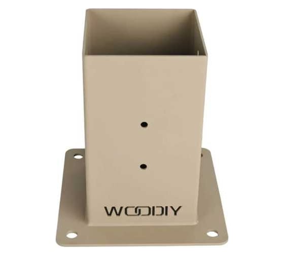 Опора столба (стакан) для бруса WOODIY 50х50, бежевый матовый WD23-BG
