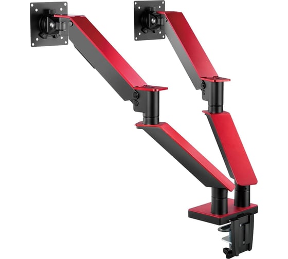 Кронштейн UNITEKI FMGT102RDR PRO LINE для двух мониторов со струбциной системы газлифт, диагональ 17-35 дюймов 30102