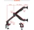 Кронштейн UNITEKI FMGT102RDR PRO LINE для двух мониторов со струбциной системы газлифт, диагональ 17-35 дюймов 30102 3