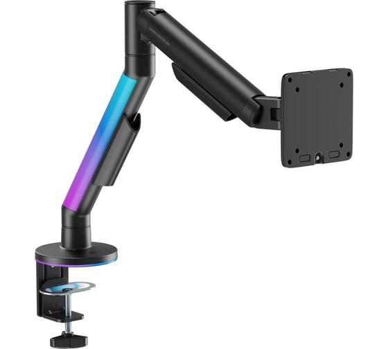 Кронштейн UNITEKI FMGT1126RGBGL GAMING LINE для монитора со струбциной и подсветкой RGB, с системой газлифт, диагональ 17-40 дюймов 4385