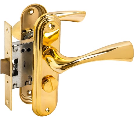 Защелка БУЛАТ ЗЩ1-Д03.05 (Л) НОМОС (золото; левая; с фиксацией) 13959