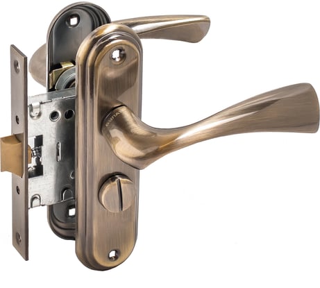 Защелка БУЛАТ ЗЩ1-Д03.01 (Л) НОМОС (бронза; левая; с фиксацией) 13958