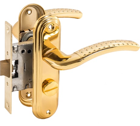 Защелка БУЛАТ ЗЩ1-Д01.05 (Л) АЛЬФА (золото; левая; с фиксацией) 13957