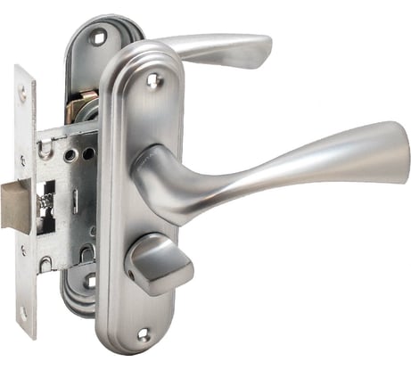 Защелка БУЛАТ ЗЩ1-Д03.07 (П) НОМОС (титан; правая; с фиксацией) 13954