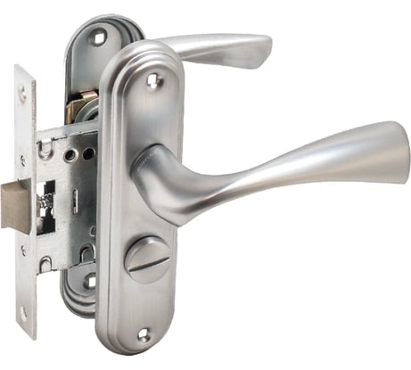 Защелка БУЛАТ ЗЩ1-Д03.07 (Л) НОМОС (титан; левая; с фиксацией) 13962