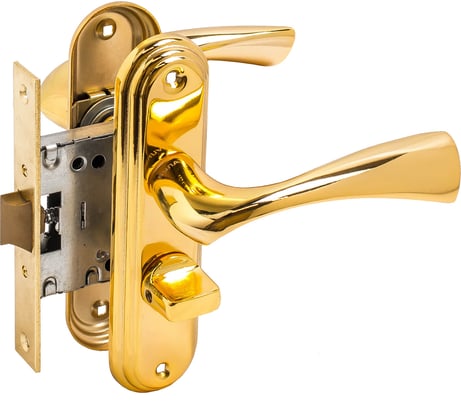 Защелка БУЛАТ ЗЩ1-Д03.05 (П) НОМОС (золото; правая; с фиксацией) 13951