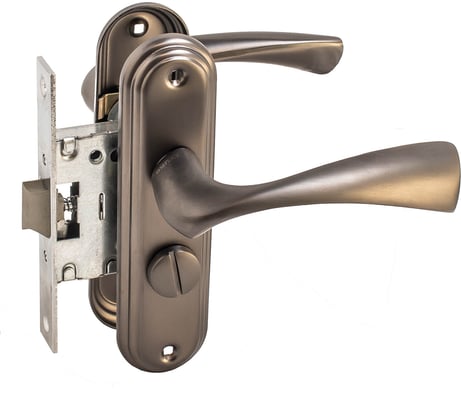 Защелка БУЛАТ ЗЩ1-Д03.03 (Л) НОМОС (графит; левая; с фиксацией) 13961