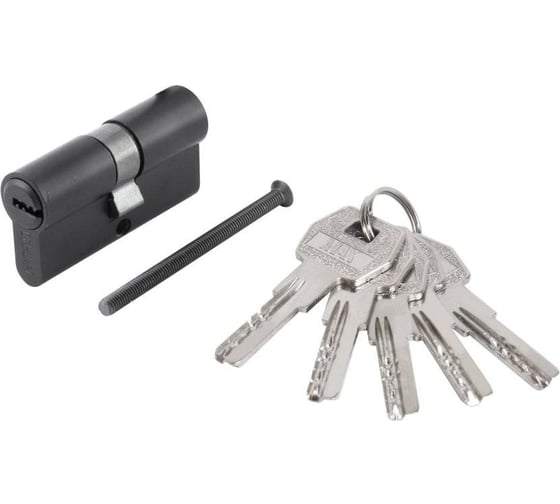 Цилиндровый механизм Стандарт MAX 60 (30х30) BL 5кл мат.черный перф.ключ/ключ 18 068