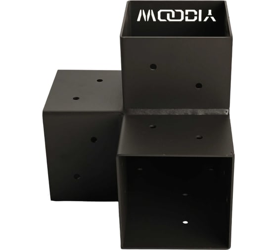 Угловой коннектор для бруса WOODIY 50х50, черный матовый WD25-B