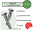 Болт SORREX DIN 931 М24х280мм оцинкованный класс 8.8 (10 штук) 0931-108-24-280-10 2