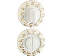 Санузловая накладка Вантаж (белый; золото) BK10WG