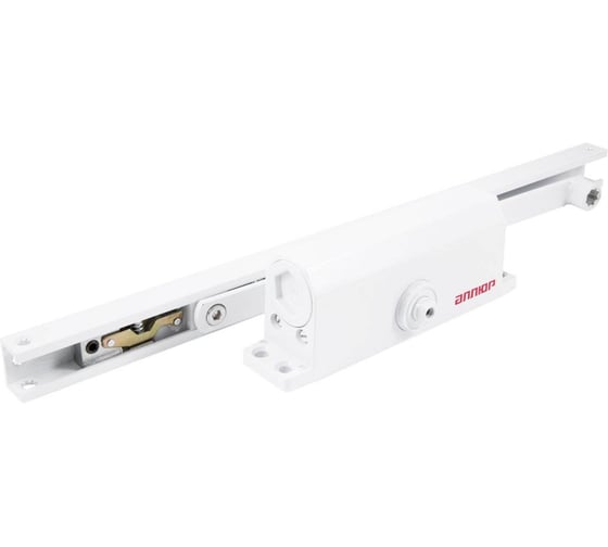 Доводчик дверной Аллюр COMFORT ДД 168/3-4 AH-W (до 100 кг) белый RAL9016, со скользящей тягой 17020 1