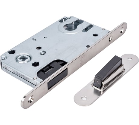 Замок под цилиндр магнитный матовый никель Вантаж M85SN