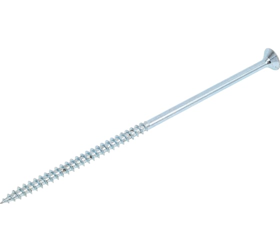 Универсальный саморез Квадра 6x150 белый, потайная голова, цинк, уп. 4 шт. 603150048180 1