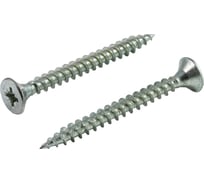 Универсальный саморез Квадра 6x50 белый, потайная голова, цинк, кор. 50 шт. 603050002250