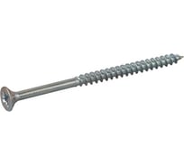 Универсальный саморез Квадра 6x110 белый, потайная голова, цинк, кор. 100 шт. 603110010001