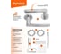 Комплект Дверные ручки MORELLI MH-59-R6 SC + Завертка сантехническая MH-WC-R6 SC, цвет матовый хром 9016795 5