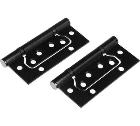 Петля-бабочка ТУНДРА 100x75x2.5 мм, универсальная, без врезки, цвет черный, 2 шт. 7121735