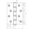 Универсальная петля, 100x75x3 мм, хром, 2 шт. Vantage B4-CP 2