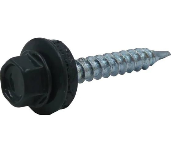 Саморез кровельный КРЕП-КОМП 5,5х25 RAL9005, черный окрашенный К (3000шт) ск55259005к