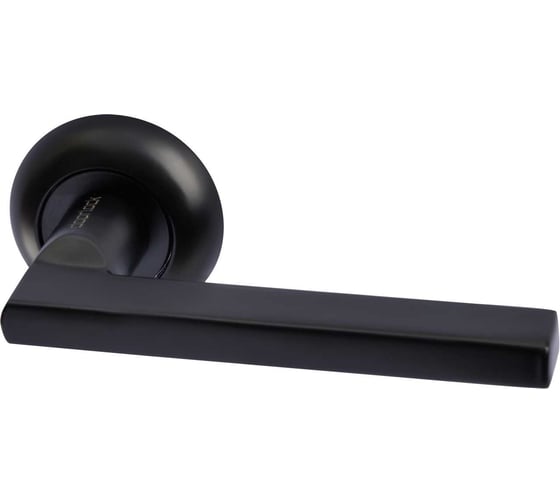 Ручка дверная на розетке Doorlock DL Zent A55R Black черная, толщина двери 55-85мм 73239