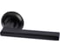 Ручка дверная на розетке Doorlock DL Zent A55R Black черная, толщина двери 55-85мм 73239 1